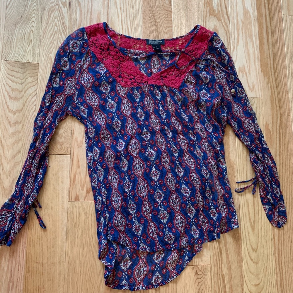 Lucky brand patterned blouse